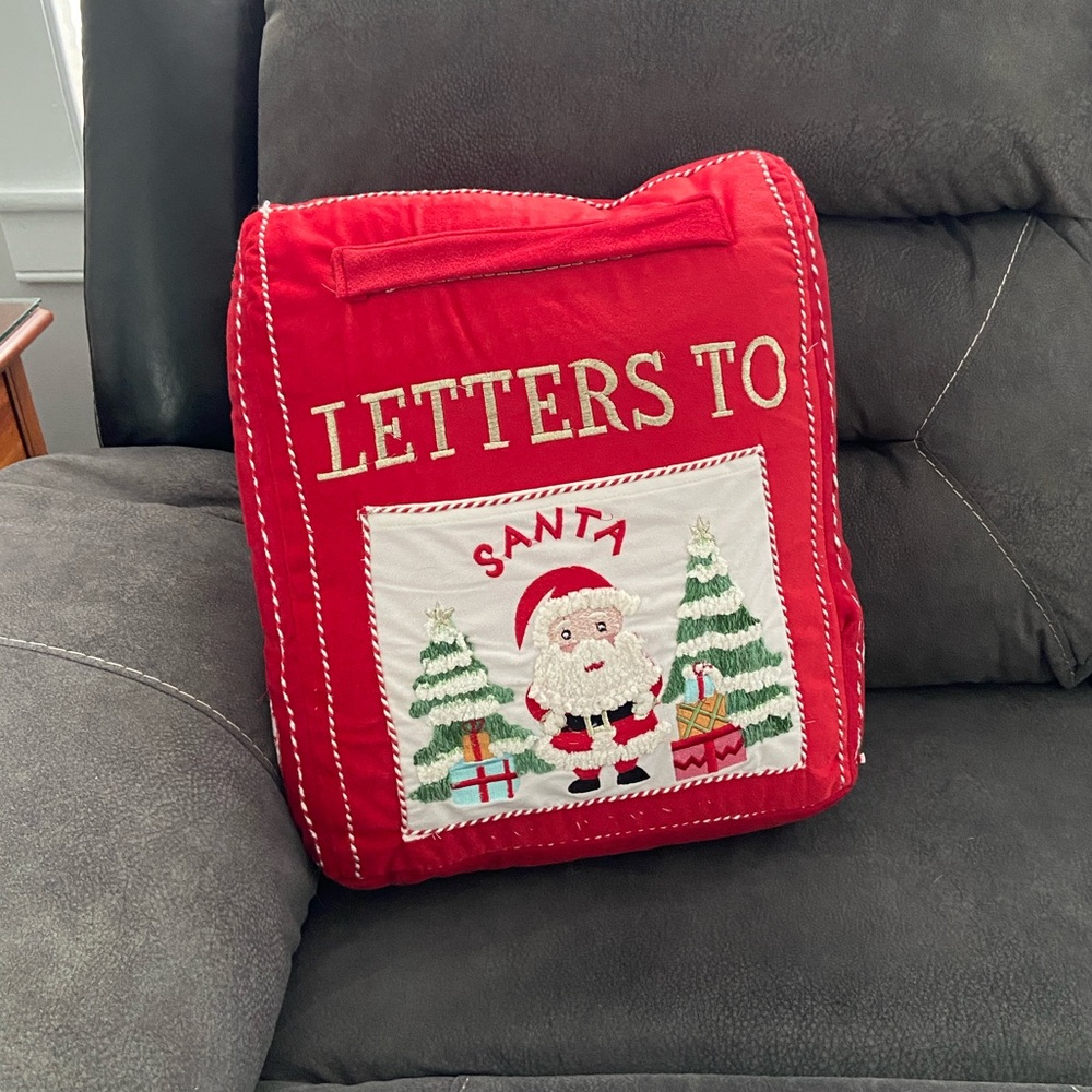 Letters to Santa Mailbox Pillow Cupcakes & Cashmere Christmas & Holiday Pillow